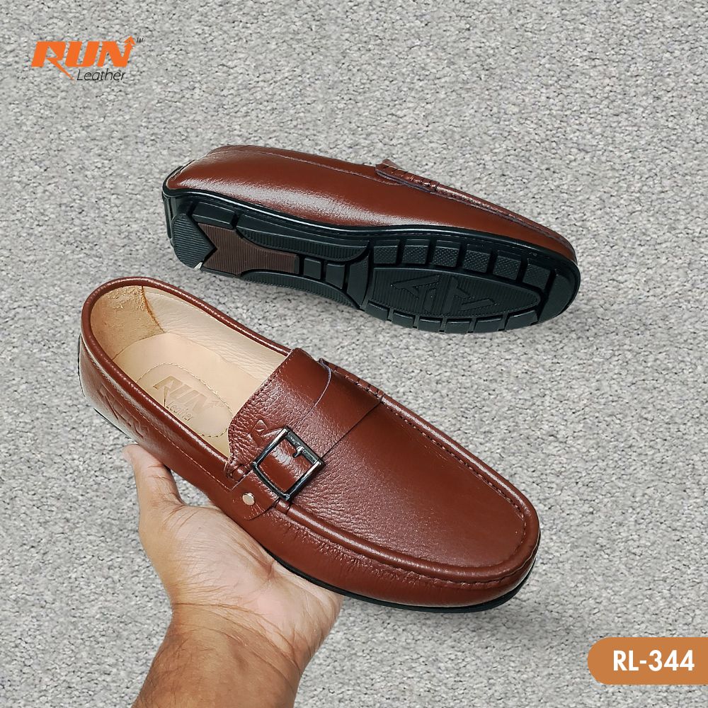 Genuine Leather buckle Loafer LF-344